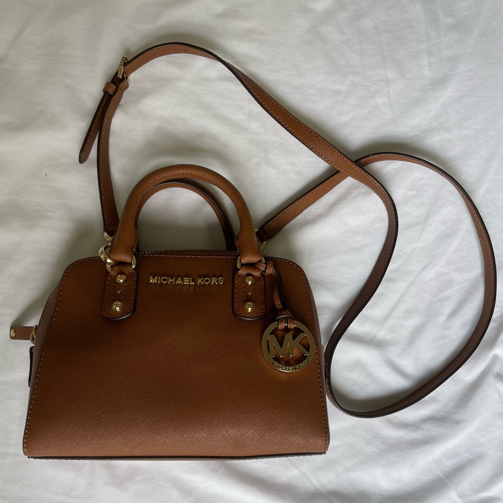 Michael Kors Brown Leather Shoulder Bag